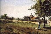 Camille Pissarro Entering the village china oil painting artist